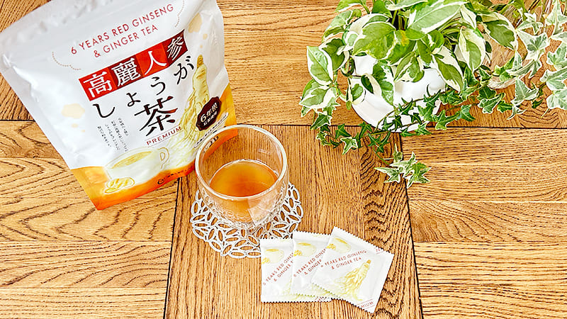 高麗人参しょうが茶 PREMIUM はパッケージも素敵★ギフトとしても人気です。