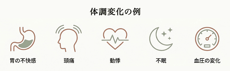 高麗人参に副作用はある？事例：胃の不快感、頭痛、動悸、不眠、血圧の変化